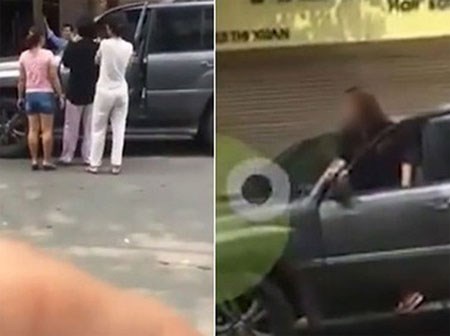 Va chạm sau khi xi nhan phải nhưng rẽ trái, cô gái chạy Lexus còn lớn tiếng chửi bới người đàn ông trên phố