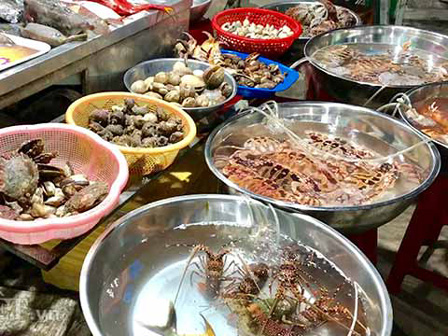 Soi đèn đi chợ hải sản Cồn Gò lúc tờ mờ sáng-17