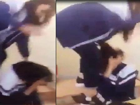 Nữ sinh lớp 8 bị 3 học sinh chặn đường đánh hội đồng-2