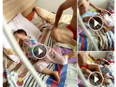 Bị quấy rầy khi đang ngủ, bố siết cổ, lay đầu, hành hạ con khiến cộng đồng mạng dậy sóng