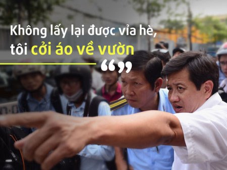 Ông Đoàn Ngọc Hải nói lý do không được 'xuống đường' dẹp vỉa hè