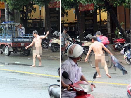 Người đàn ông không mảnh vải che thân “làm loạn” trên phố SG