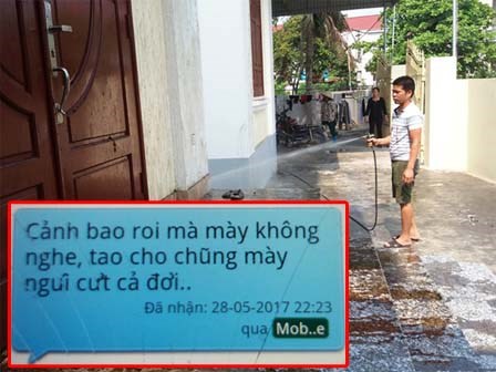 Vụ người dân bị ném chất thải vào nhà: “Họ nhắn tin đe doạ giết cả nhà tôi”