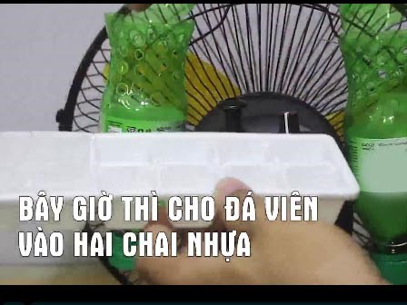 Chế “điều hoà” siêu rẻ trong ngày nắng nóng từ chai nhựa