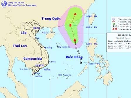 Cảnh báo rủi ro thiên tai cấp 1 với bão số 1