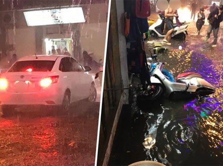 Chiếc ô tô ích kỉ gieo nỗi thống khổ cho hàng chục con người trong ngày mưa lớn