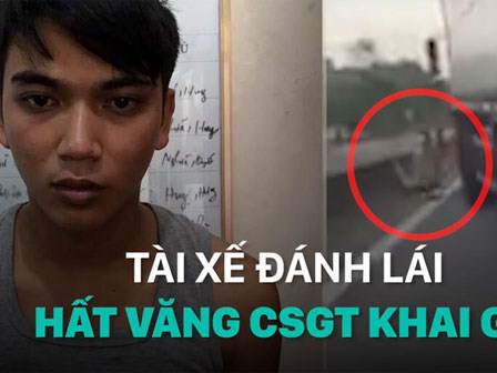 Video: Tài xế xe container đánh lái hất văng CSGT khai gì?
