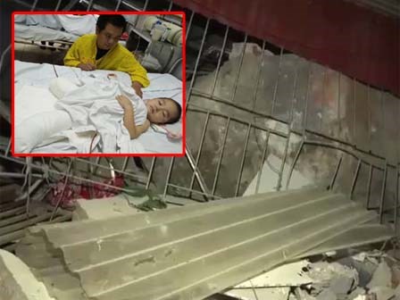 Bé trai 4 tuổi bị cụt chân do đá tảng lăn xuống nhà đè nát đôi chân đã qua cơn nguy kịch