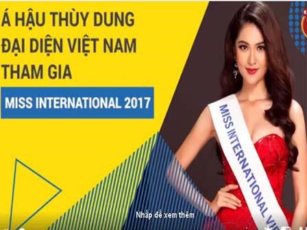 Á hậu Thùy Dung đại diện Việt Nam tham gia 