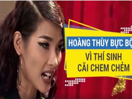 Hoàng Thùy bực bội vì thí sinh cãi chem chẻm