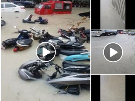 Phuket ngập nặng, nhiều phương tiện phải