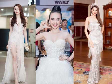Dàn mỹ nhân Việt đồng loạt diện sắc trắng đẹp thoát tục trên thảm đỏ thời trang tuần này