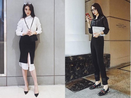 Cứ đen - trắng mà diện, street style của Kỳ Duyên vươn lên top sao mặc đẹp nhất tuần này