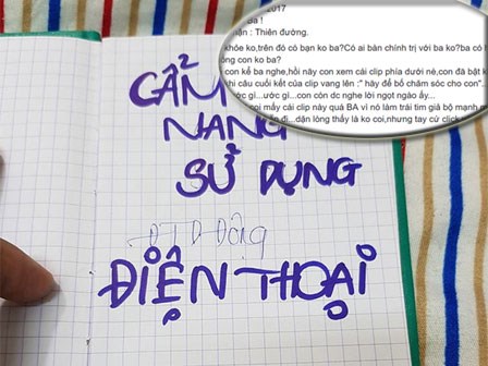 Cay mắt với bức thư con gái gửi ba nơi thiên đường và cuốn cẩm nang dùng điện thoại cho mẹ