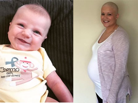 Mẹ bị ung thư rụng hết tóc vẫn cố giữ thai: 