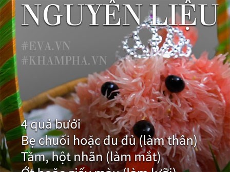 Đừng bỏ lỡ cách làm chó bưởi đẹp lung linh đón Trung thu