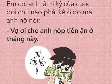 Cuối tháng nộp lương cho vợ, chồng các chị có nói câu gì 