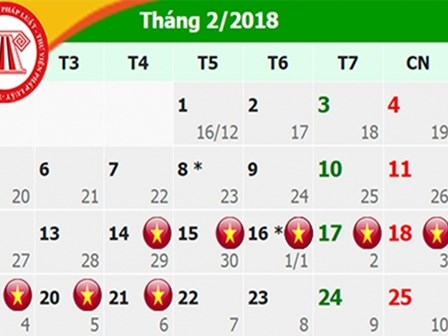Người lao động được nghỉ Tết Mậu Tuất 7 ngày