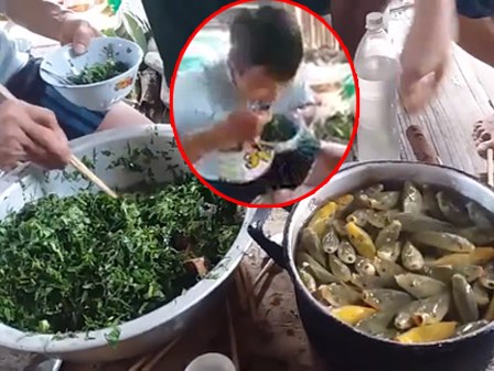 Sốc với nhóm đàn ông vô tư ăn cá sống nhảy tanh tách trong nồi