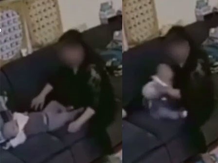 Clip: Bảo mẫu đem trẻ sơ sinh ra làm 