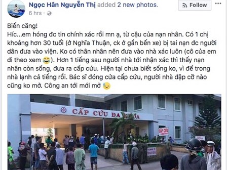 Thực hư thông tin Bệnh viện Quảng Ngãi đưa bệnh nhân còn sống vào nhà xác