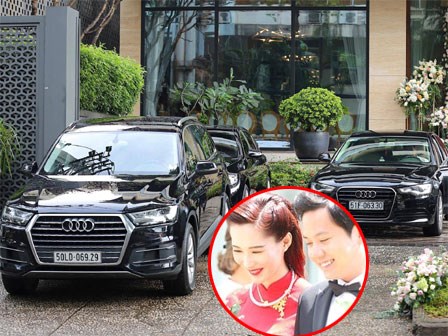 Không gian cưới và dàn xe sang tại biệt thự của chồng Hoa hậu Đặng Thu Thảo