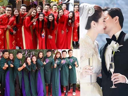 Tập đoàn phù dâu – phù rể “chất hơn nước cất” trong đám cưới sao Việt