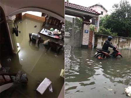 Tin mới áp thấp nhiệt đới: Mưa lớn suốt đêm, Nghệ An – Hà Tĩnh ngập sâu trong biển nước