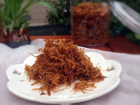 Ruốc làm từ thịt lợn giá hơn nửa triệu/kg vẫn đắt hàng, dân buôn ngày bán cả chục cân-3