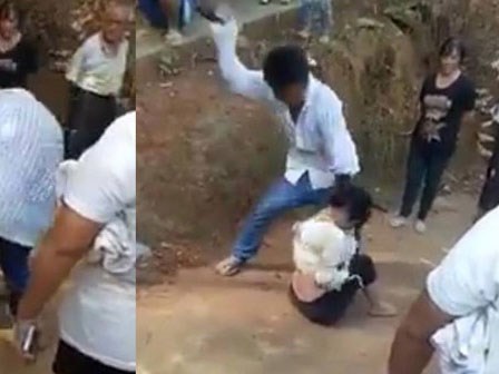 Người đàn ông đánh 1 cô gái dã man khiến dân mạng bức xúc