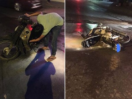 Hà Nội: Châm lửa thử xem xăng 'auth hay fake', thanh niên tự đốt trụi xe