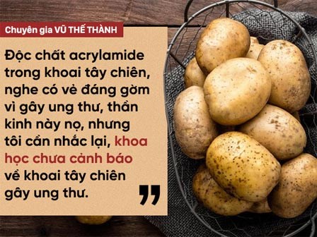 Chuyên gia Vũ Thế Thành: Chất gây ung thư trong khoai tây có vẻ đáng gờm, nhưng khoa học chưa cảnh báo