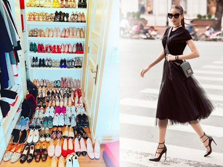 Vừa tuyên bố bỏ Facebook, Phạm Hương đã khiến cộng đồng Instagram nghẹt thở với tủ giày trăm đôi-10