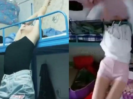 Thách bạn chui được người qua ô nhỏ như thế này