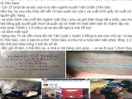 Sự thật bất ngờ vụ xe chở quần áo từ thiện không xuất trình được hóa đơn đỏ bị xử phạt ở Yên Bái