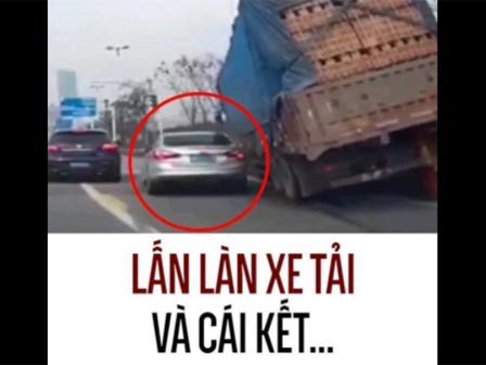 Lấn làn xe tải và cái kết...