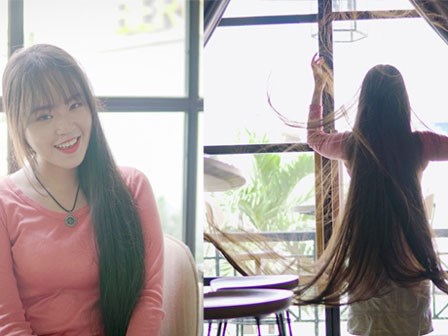 9X Sài Gòn kiếm chục triệu mỗi tháng nhờ có mái tóc dài 2 m