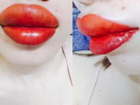 Gái xinh phun môi đón Tết và cái kết méo mỏ, sưng như bị đấm-7