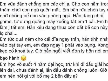 4 năm học võ chưa một lần manh động, cô gái xuất chiêu đầu tiên... nhằm vào chồng