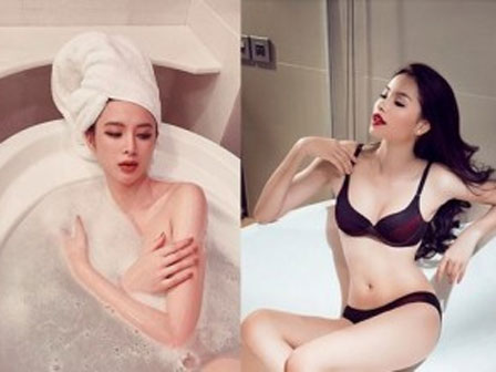 Ngỡ ngàng với loạt ảnh sao Việt thi nhau bán nude trong bồn tắm