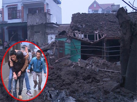 Giây phút nổ kinh hoàng ở Bắc Ninh khiến 2 cháu bé tử vong, nhiều ngôi nhà bị san phẳng