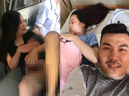 Người chồng “run cầm cập” kể lại giây phút đỡ đẻ cho vợ bất ngờ vỡ ối trên taxi