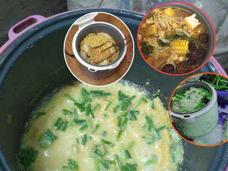 Khi sinh viên biểu diễn nấu tất cả các món với một chiếc nồi cơm điện