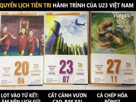 Cộng đồng mạng thi nhau khoe ảnh lịch ngày 27/1 để 'tiên đoán' kết quả cho U23 Việt Nam