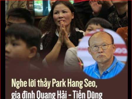 Nghe lời thầy Park Hang Seo, gia đình Quang Hải - Tiến Dũng không đi Trung Quốc xem con thi đấu