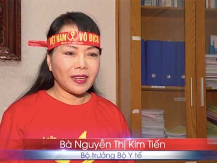 Bộ trưởng Kim Tiến quay video chúc U23 Việt Nam chiến thắng