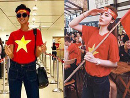 Chưa bao giờ street style của các người đẹp Việt lại ngập tràn cờ đỏ sao vàng như tuần vừa rồi