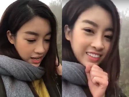 Đỗ Mỹ Linh hào hứng hát 'làm người yêu em nhé baby' cực dễ thương