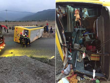 Xe chở 31 cán bộ hưu trí đi nghỉ bị lật trên đèo, 2 người tử vong-4