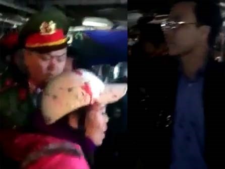 Nữ tiểu thương hắt tiết lợn vào người Chủ tịch huyện vì nghe hô có